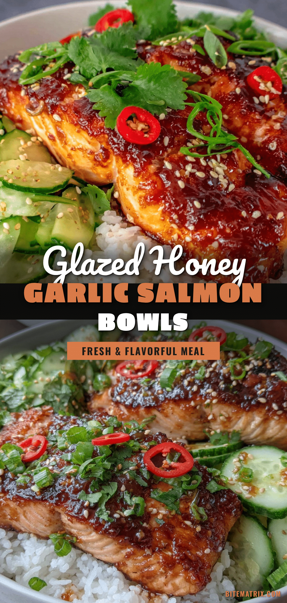 honey garlic salmon bowls recipe