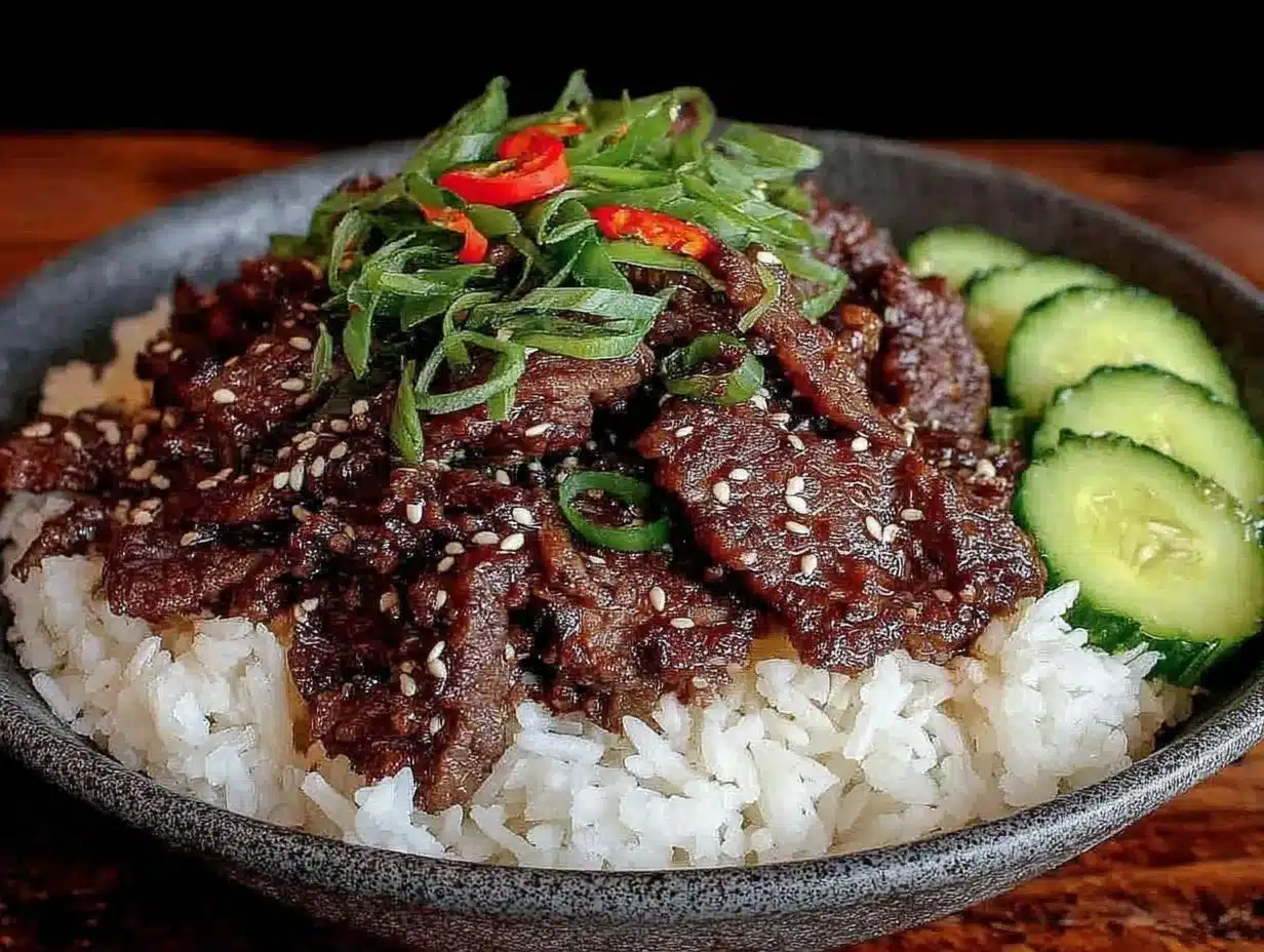 korean beef bowl preparation steps