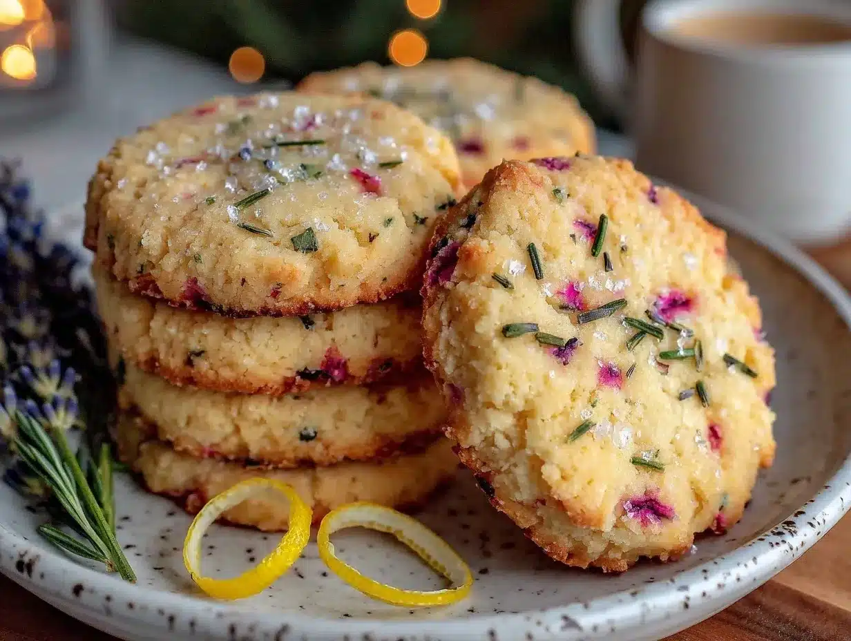 lemon lavender shortbread cookies preparation steps