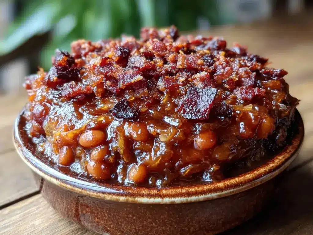 loaded baked bean casserole - featured image