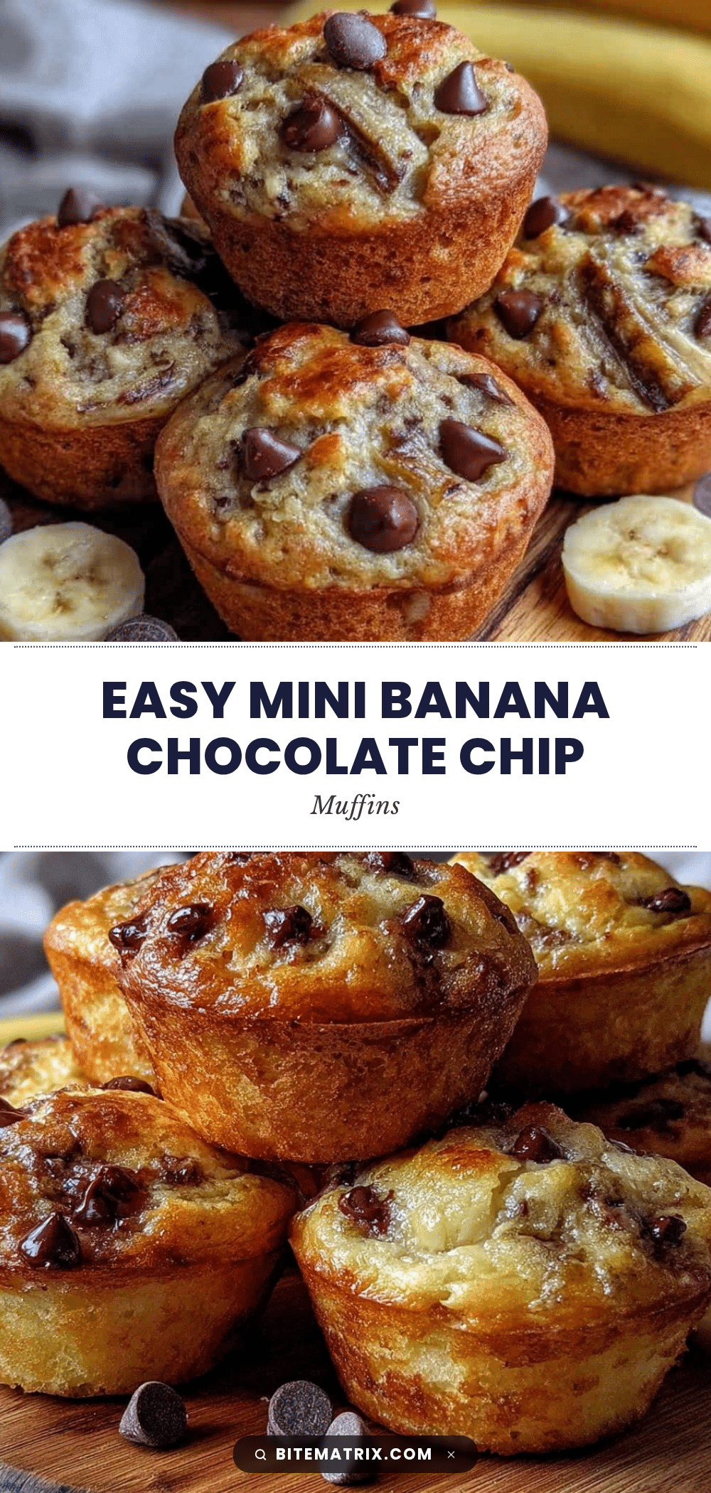 mini banana chocolate chip muffins recipe