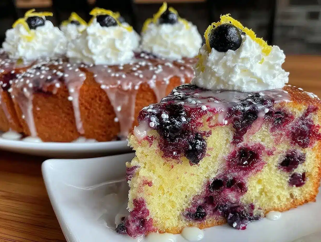 moist blueberry lemon poke cake preparation steps