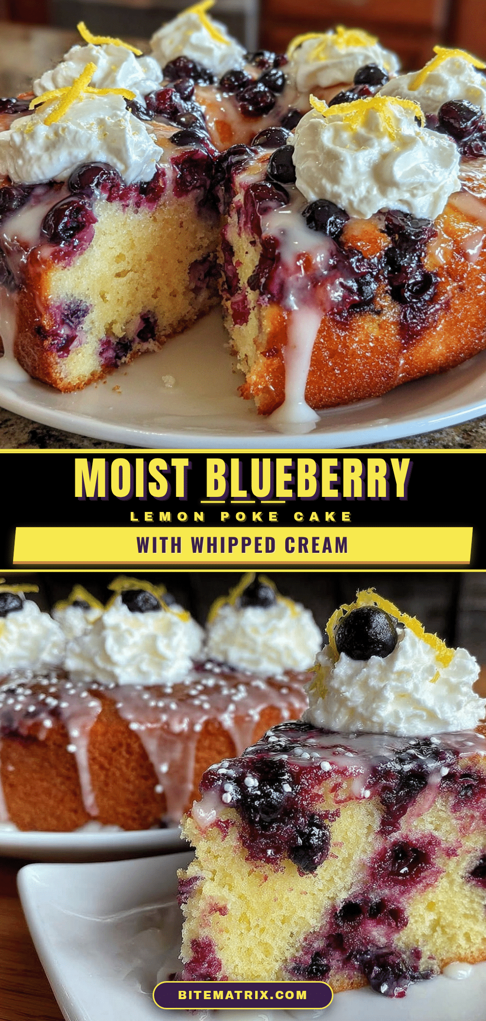 moist blueberry lemon poke cake recipe
