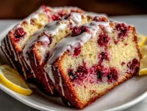 moist huckleberry lemon pound cake - featured image