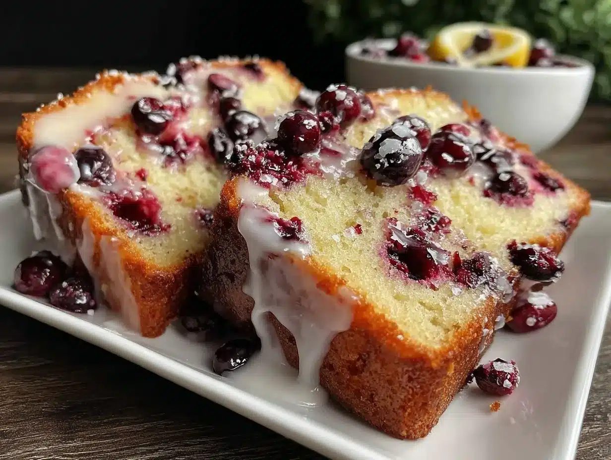 moist huckleberry lemon pound cake preparation steps