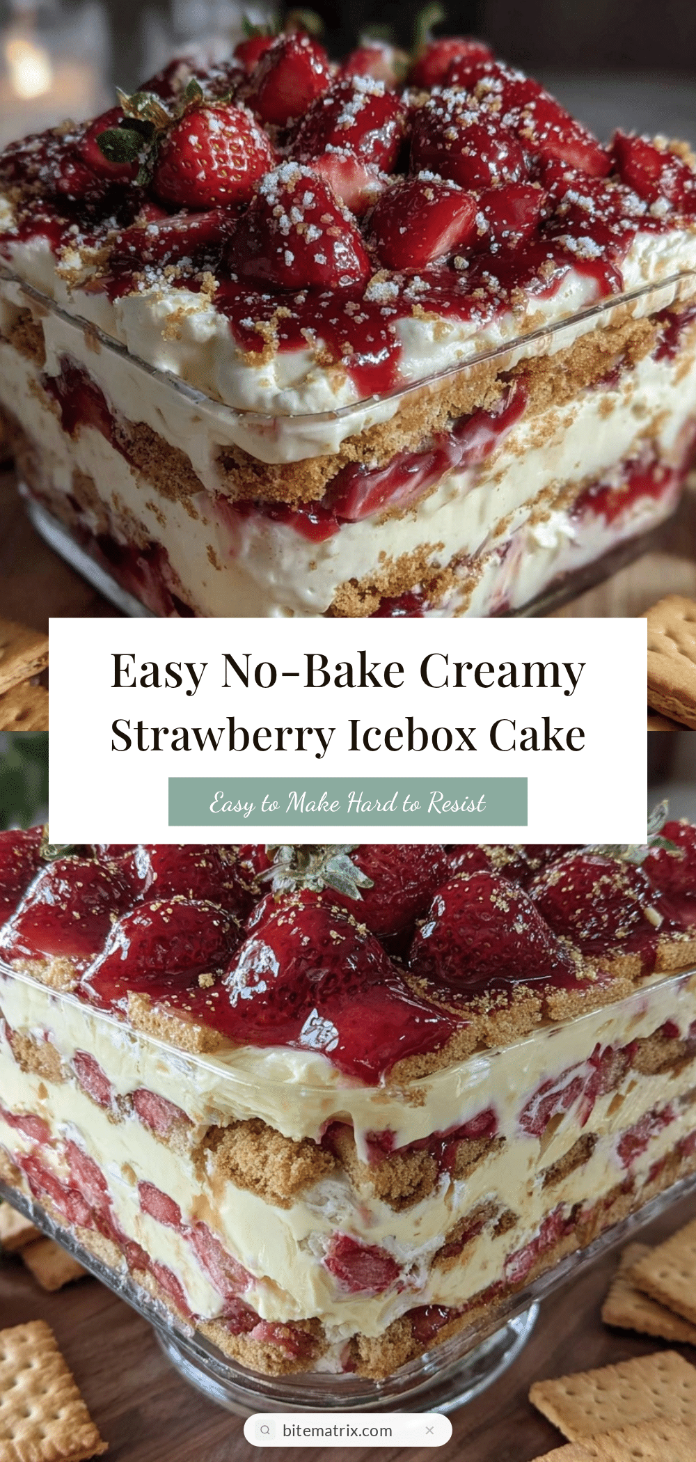 no-bake strawberry icebox cake recipe