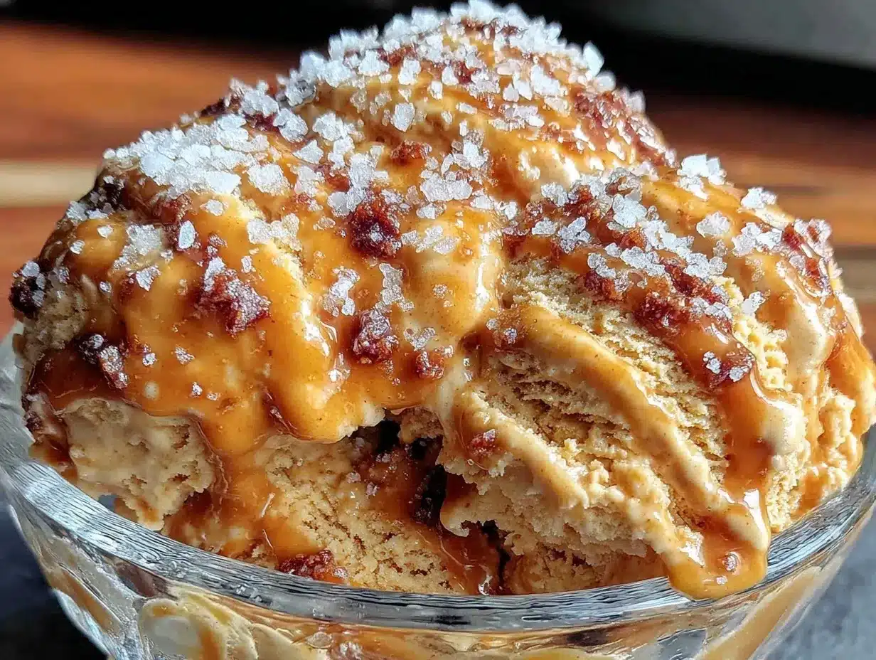 no-churn salted caramel ice cream preparation steps