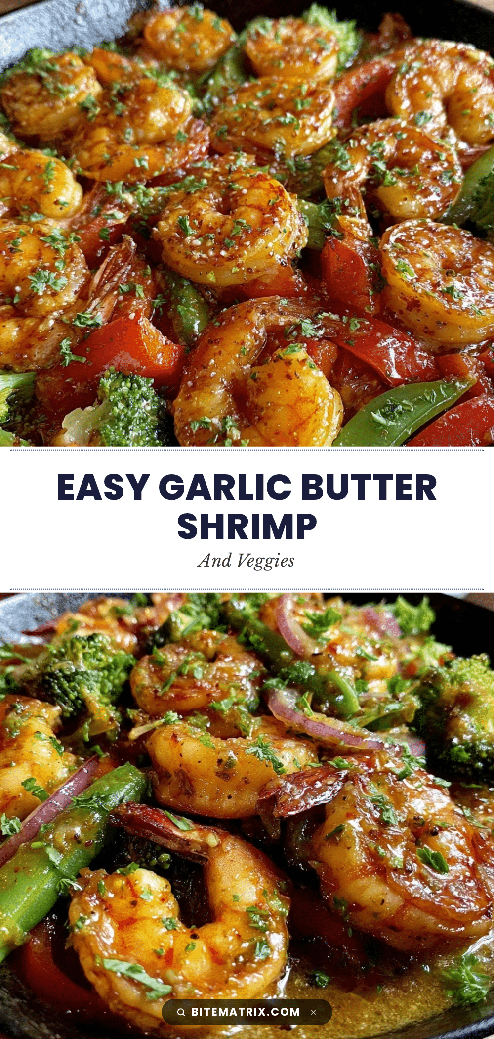 one-pan garlic butter shrimp and veggies recipe
