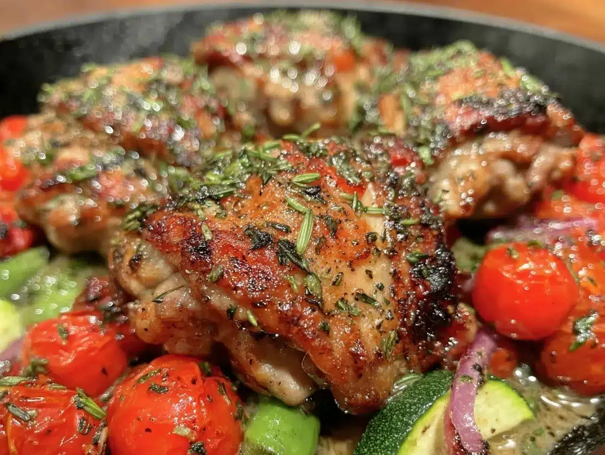 one-pan greek chicken preparation steps