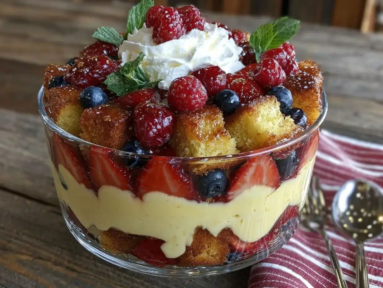 patriotic berry trifle preparation steps