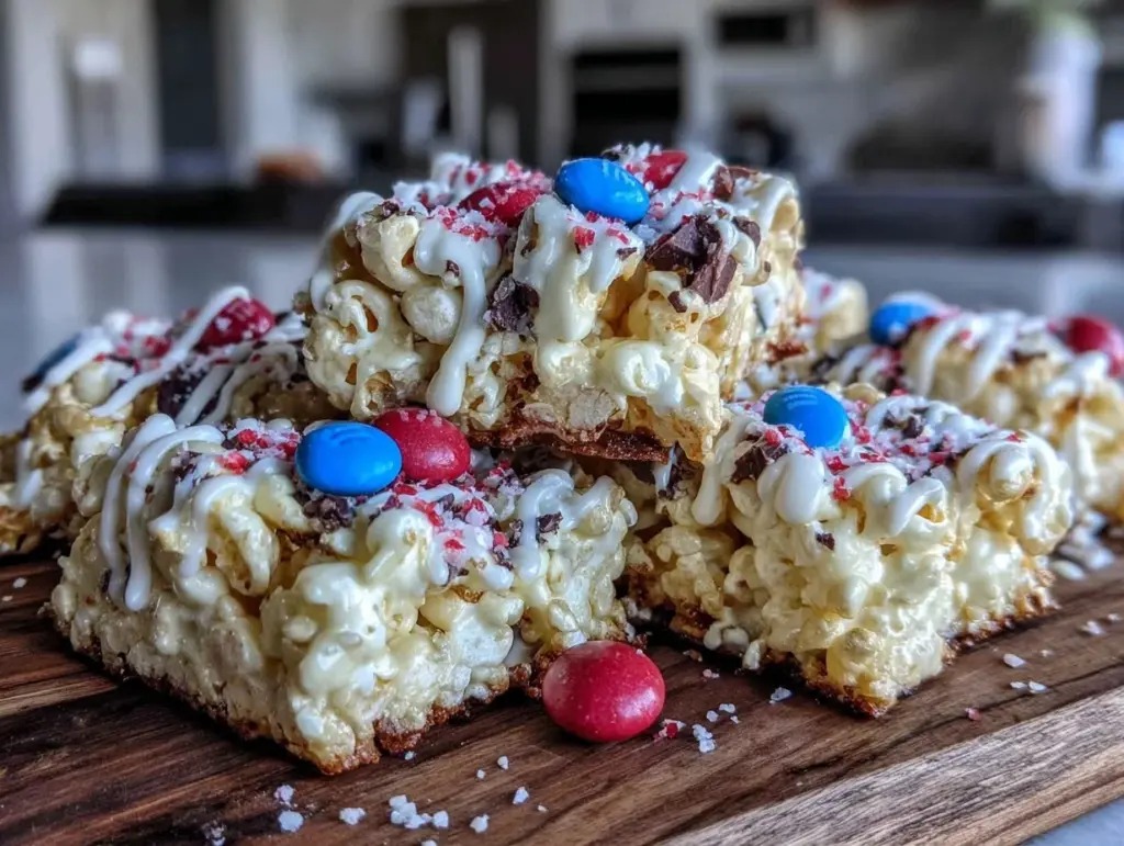 patriotic popcorn bark - featured image