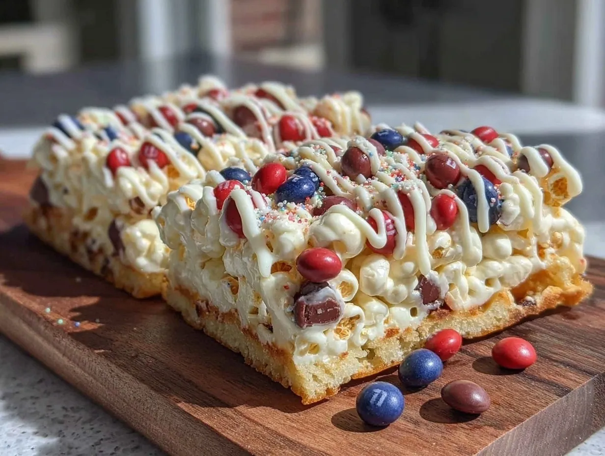 patriotic popcorn bark preparation steps