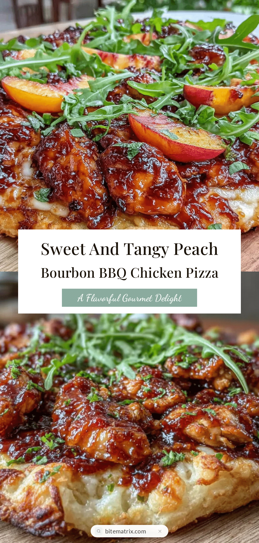 Peach Bourbon BBQ Chicken Pizza recipe