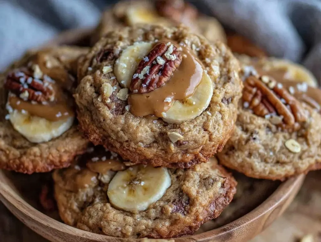 peanut butter banana breakfast cookies - featured image