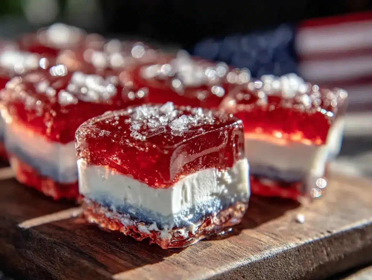 red white and blue vodka jello shots preparation steps