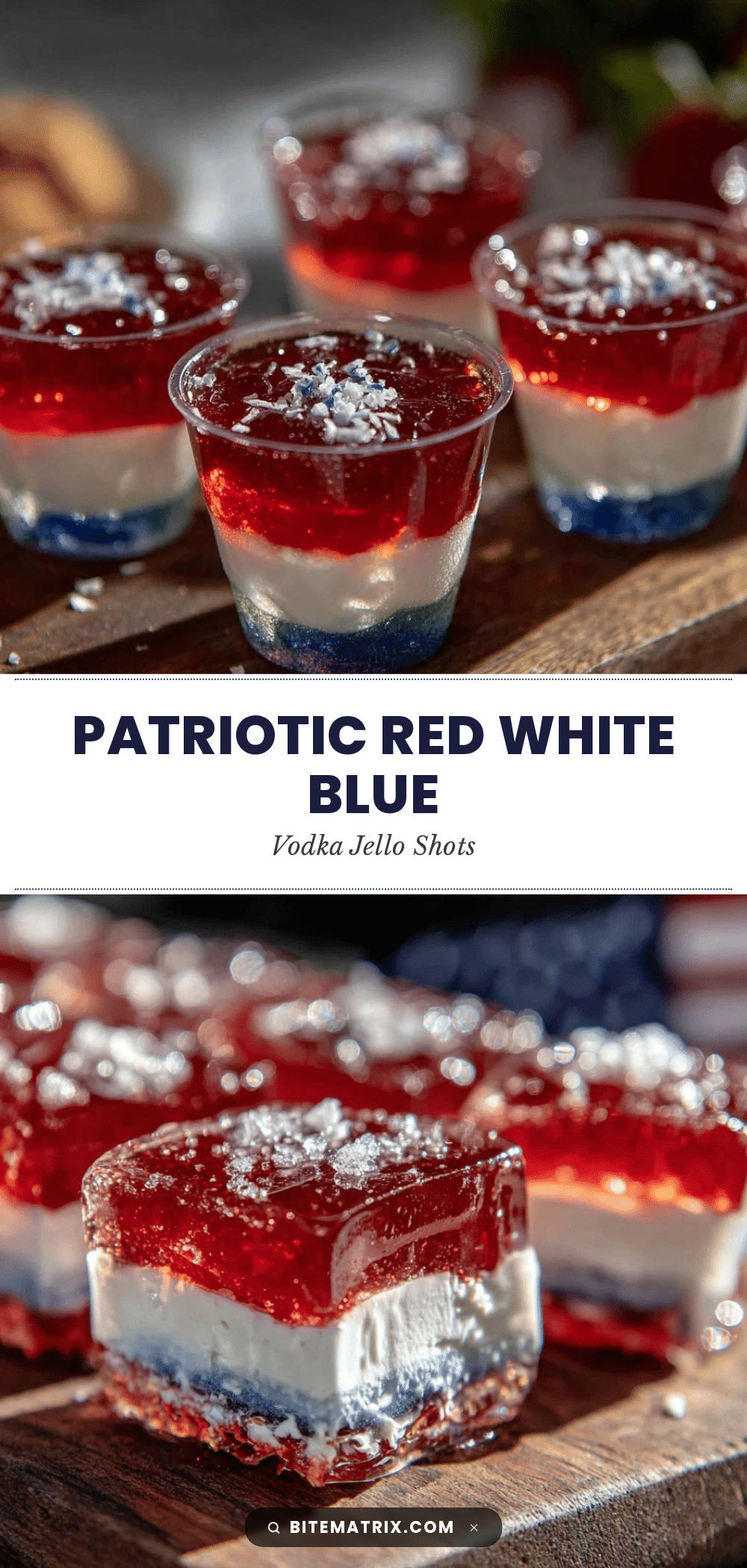 red white and blue vodka jello shots recipe