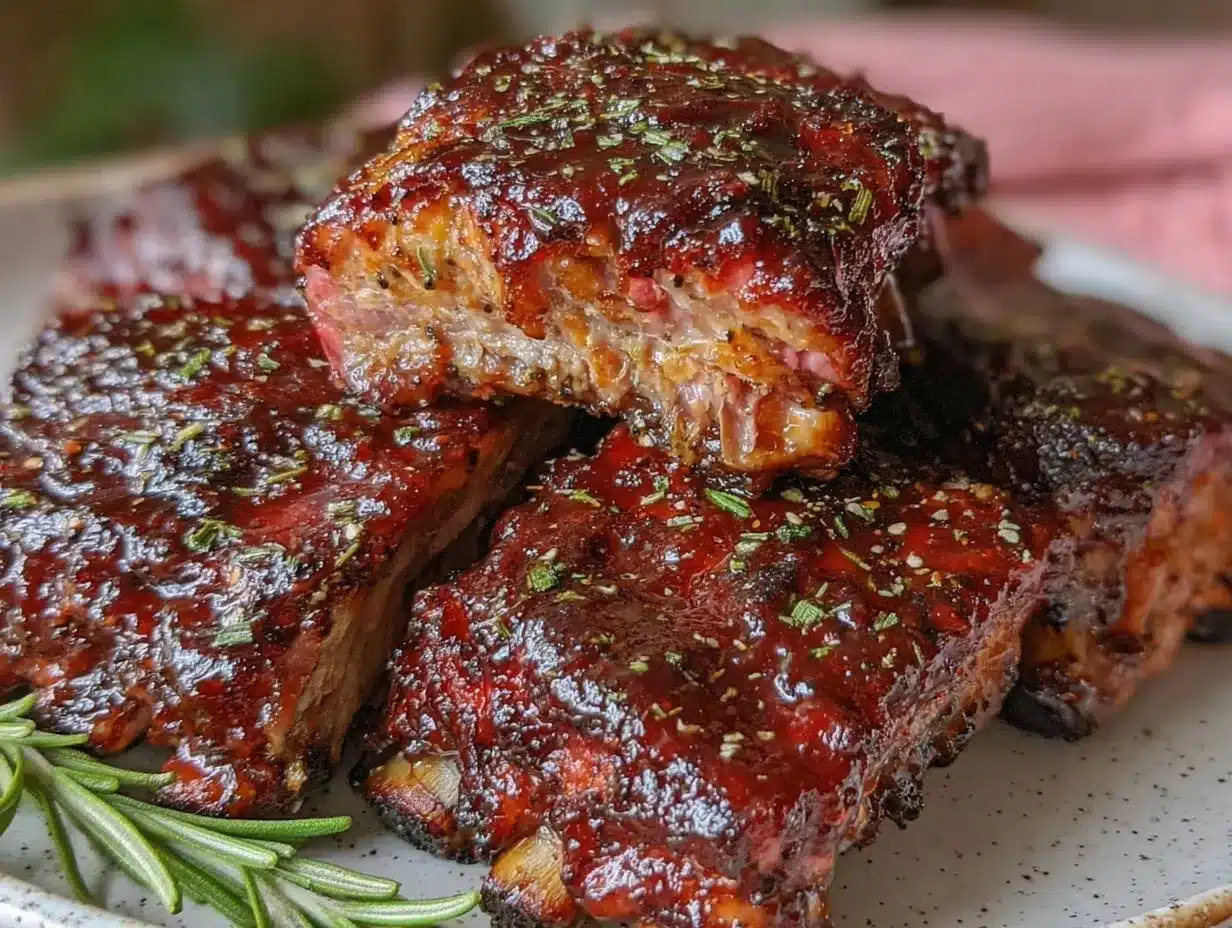 smoked maple bourbon bbq ribs preparation steps