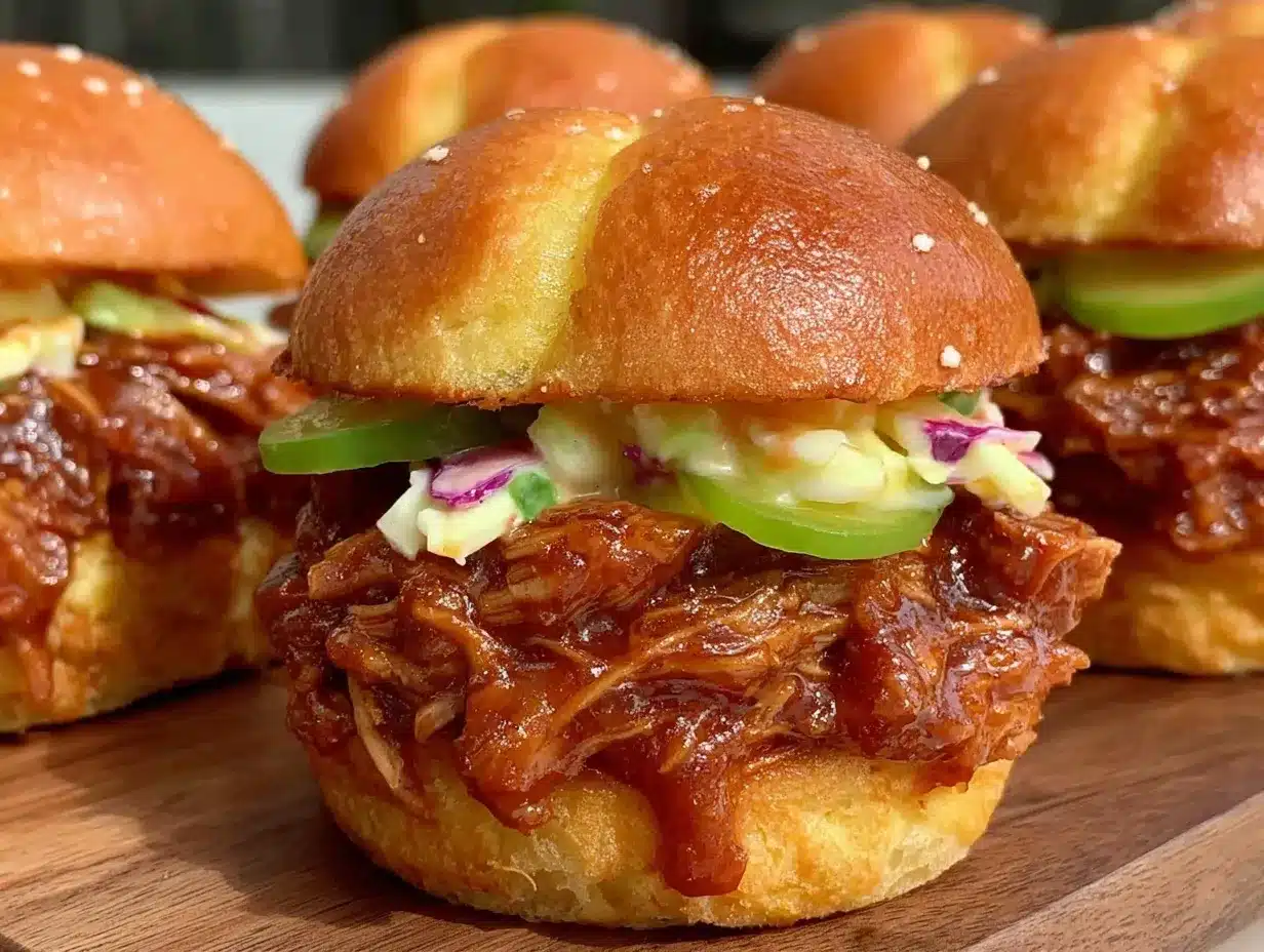 smoky maple bourbon pulled pork sliders preparation steps