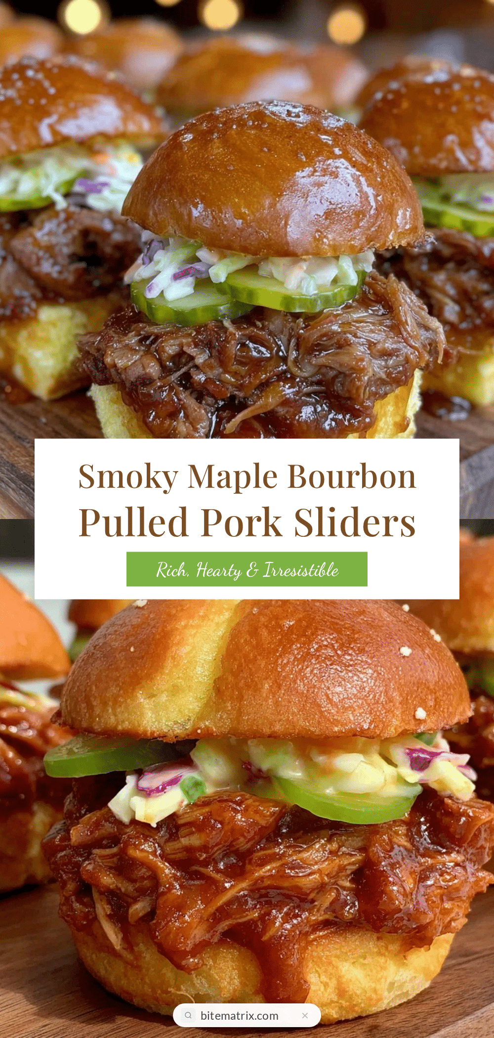 smoky maple bourbon pulled pork sliders recipe