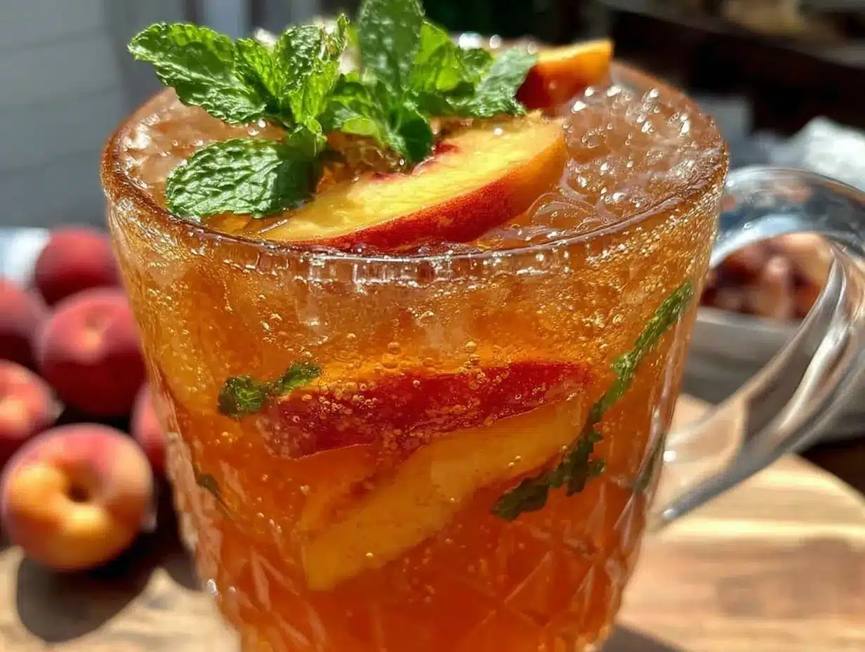 spiked peach sweet tea preparation steps