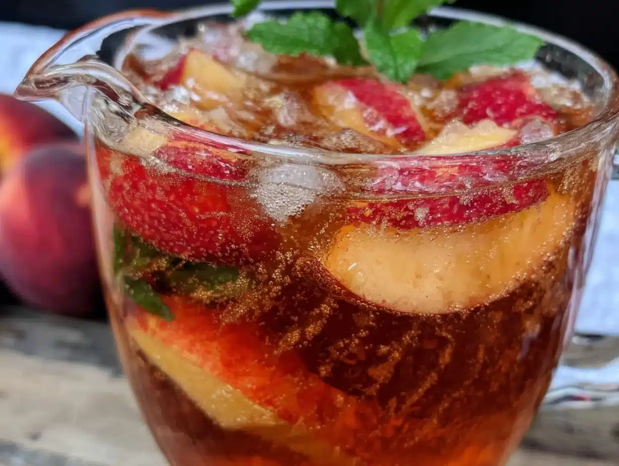 spiked peach sweet tea - featured image
