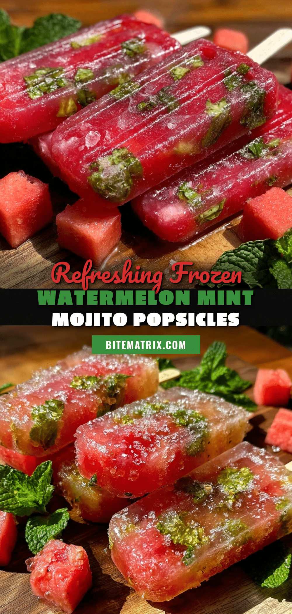 watermelon mint mojito popsicles recipe