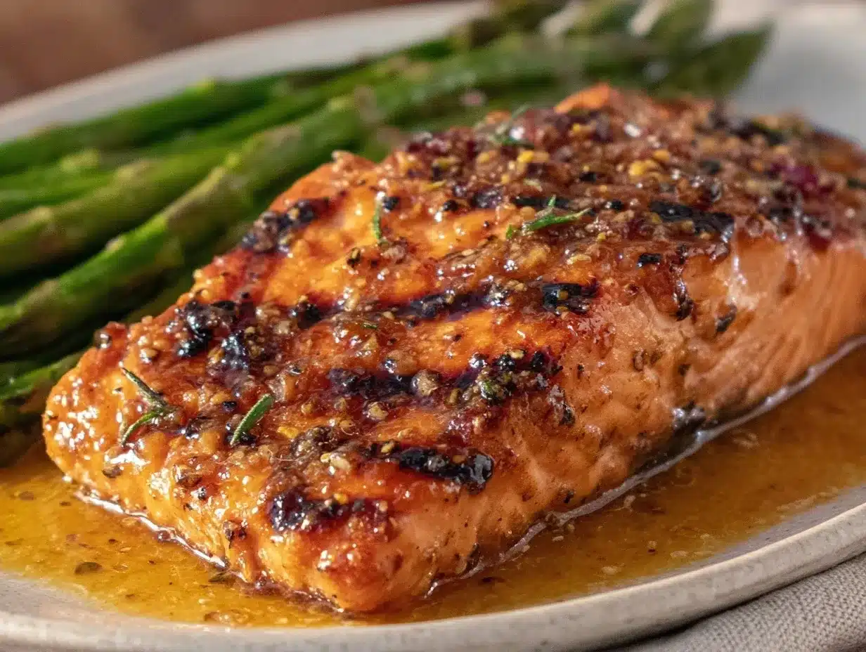 whiskey glazed grilled salmon preparation steps