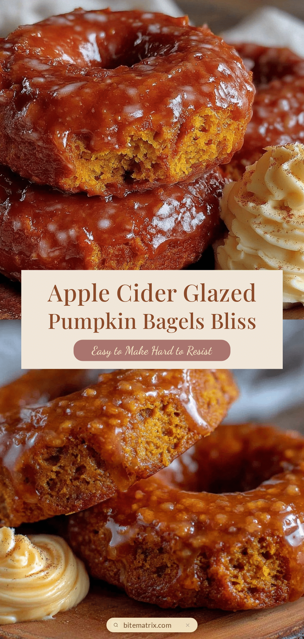 apple cider glazed pumpkin bagels recipe