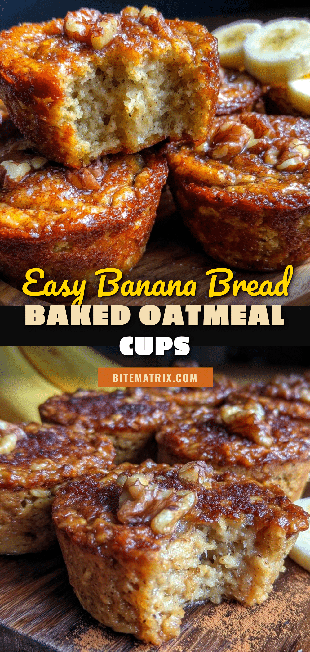 banana bread baked oatmeal cups recipe