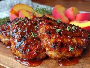bourbon peach bbq sauce - featured image