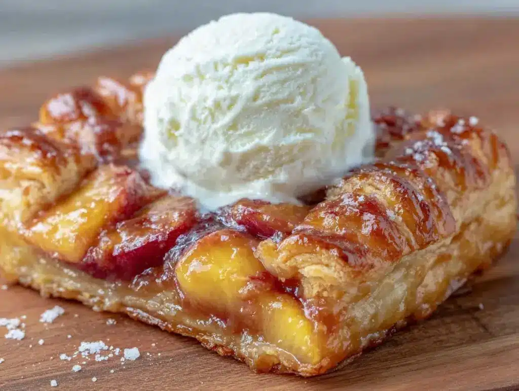 brown butter peach galette - featured image