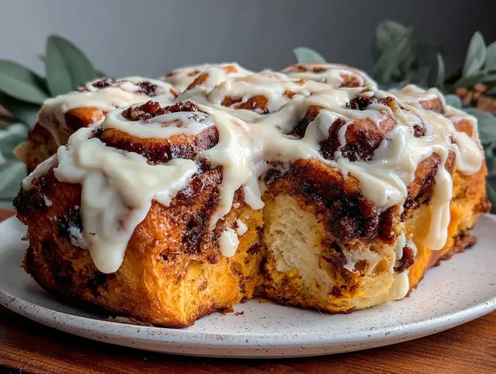 cardamom pumpkin spice cinnamon rolls - featured image