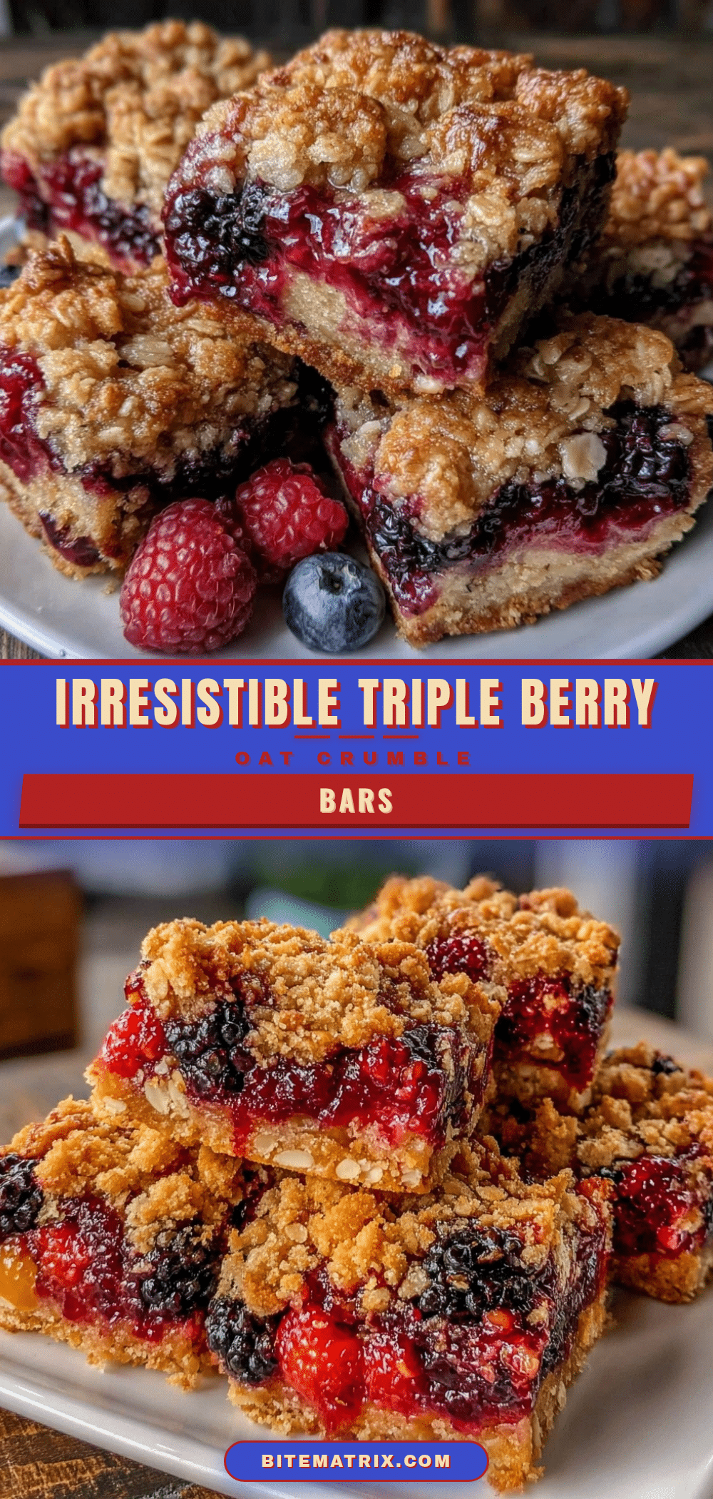 cozy triple berry crumble bars recipe