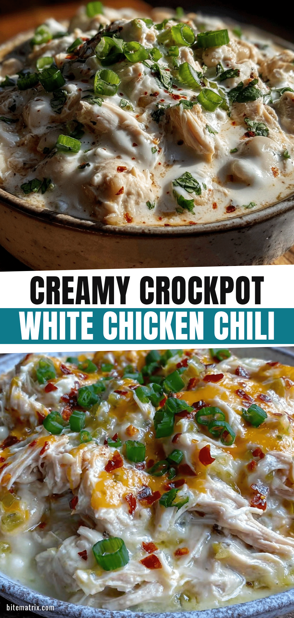 creamy crockpot white chicken chili recipe