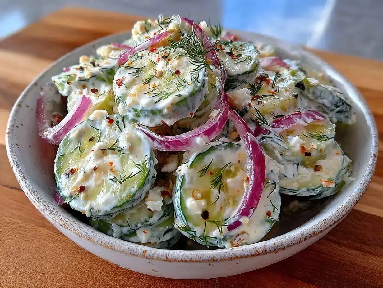 creamy dill cucumber salad preparation steps