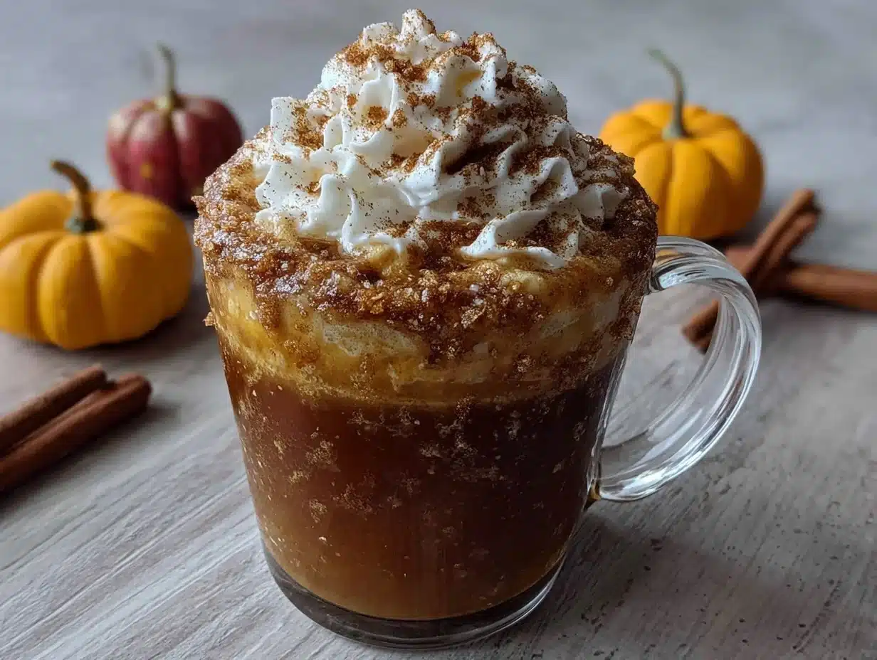 creamy homemade pumpkin spice latte - featured image