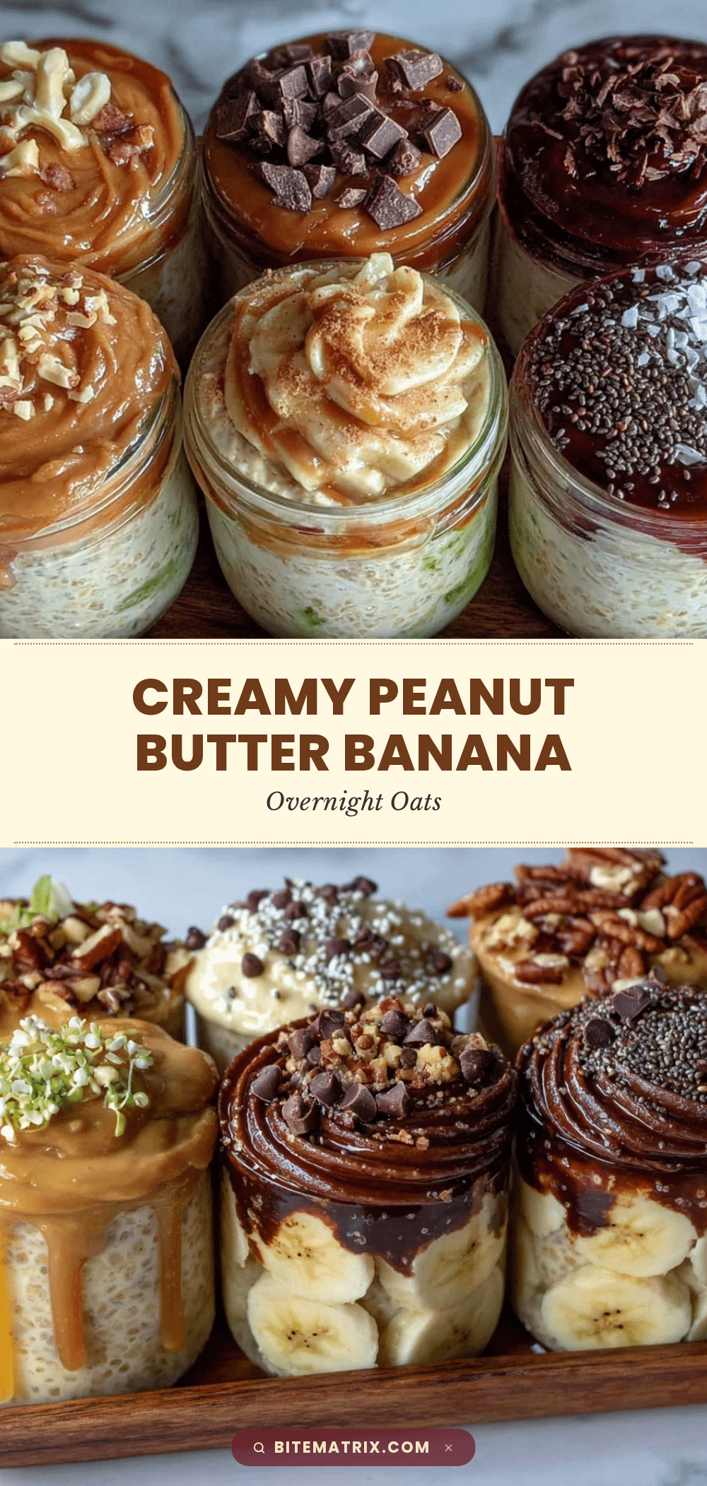 creamy peanut butter banana overnight oats recipe