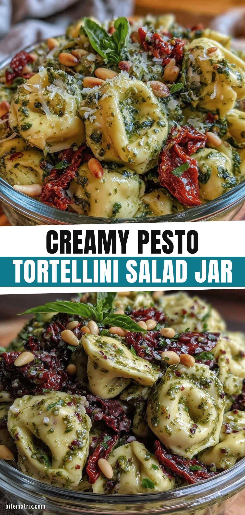 creamy pesto tortellini salad recipe