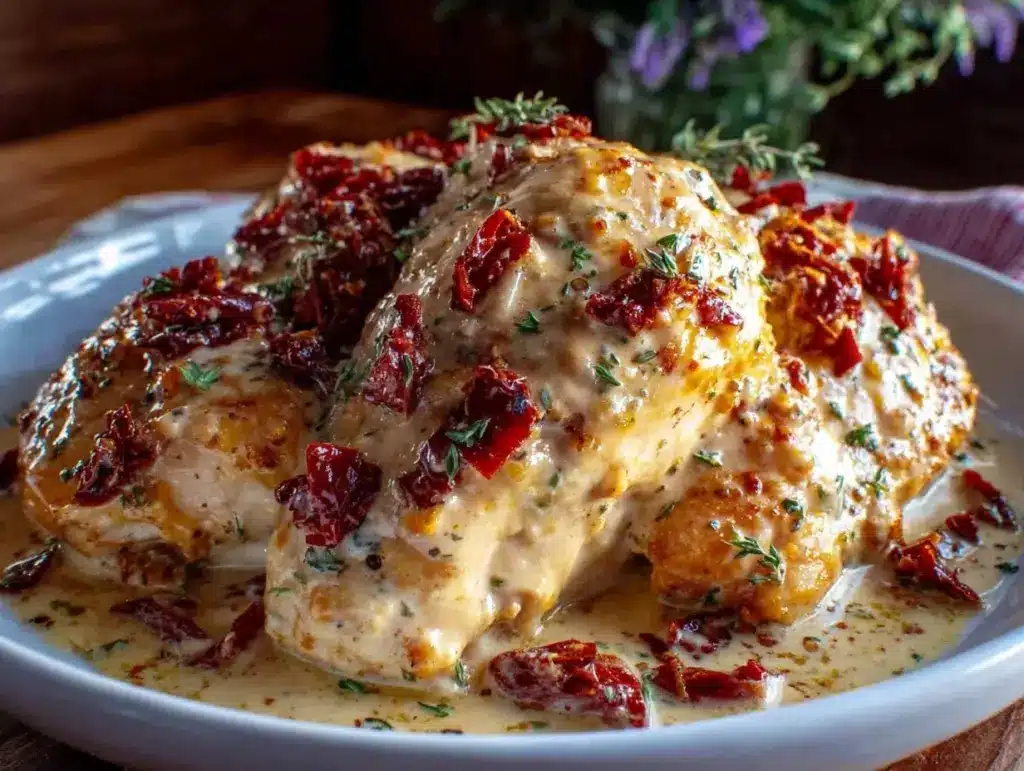 creamy slow cooker marry me chicken - featured image
