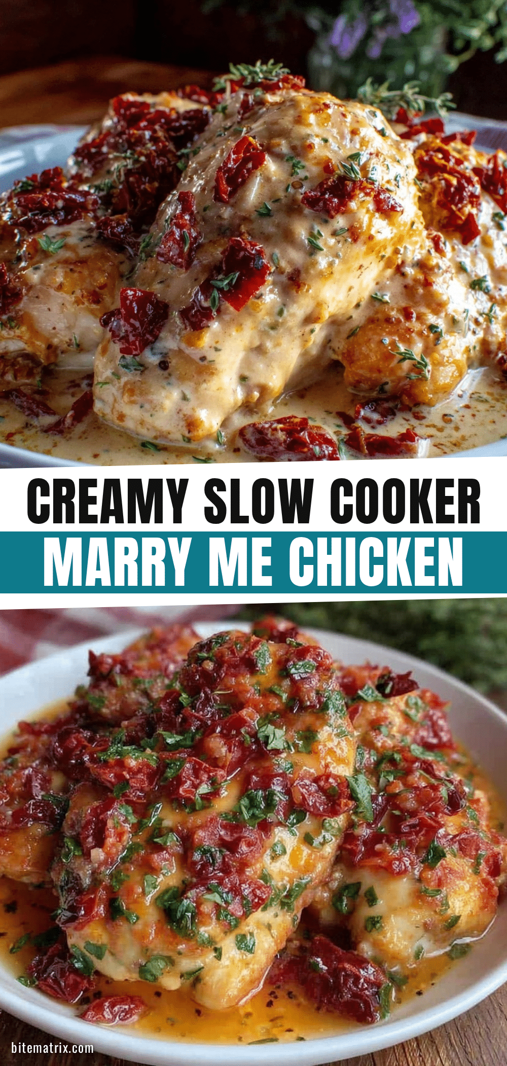 creamy slow cooker marry me chicken recipe