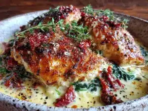 creamy tuscan chicken - featured image