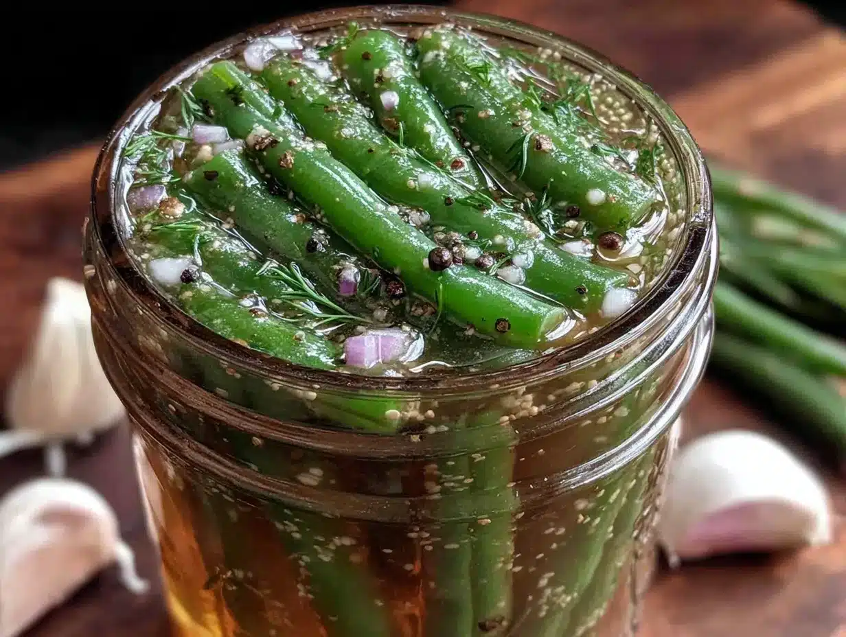 crisp garlic dill beans preparation steps