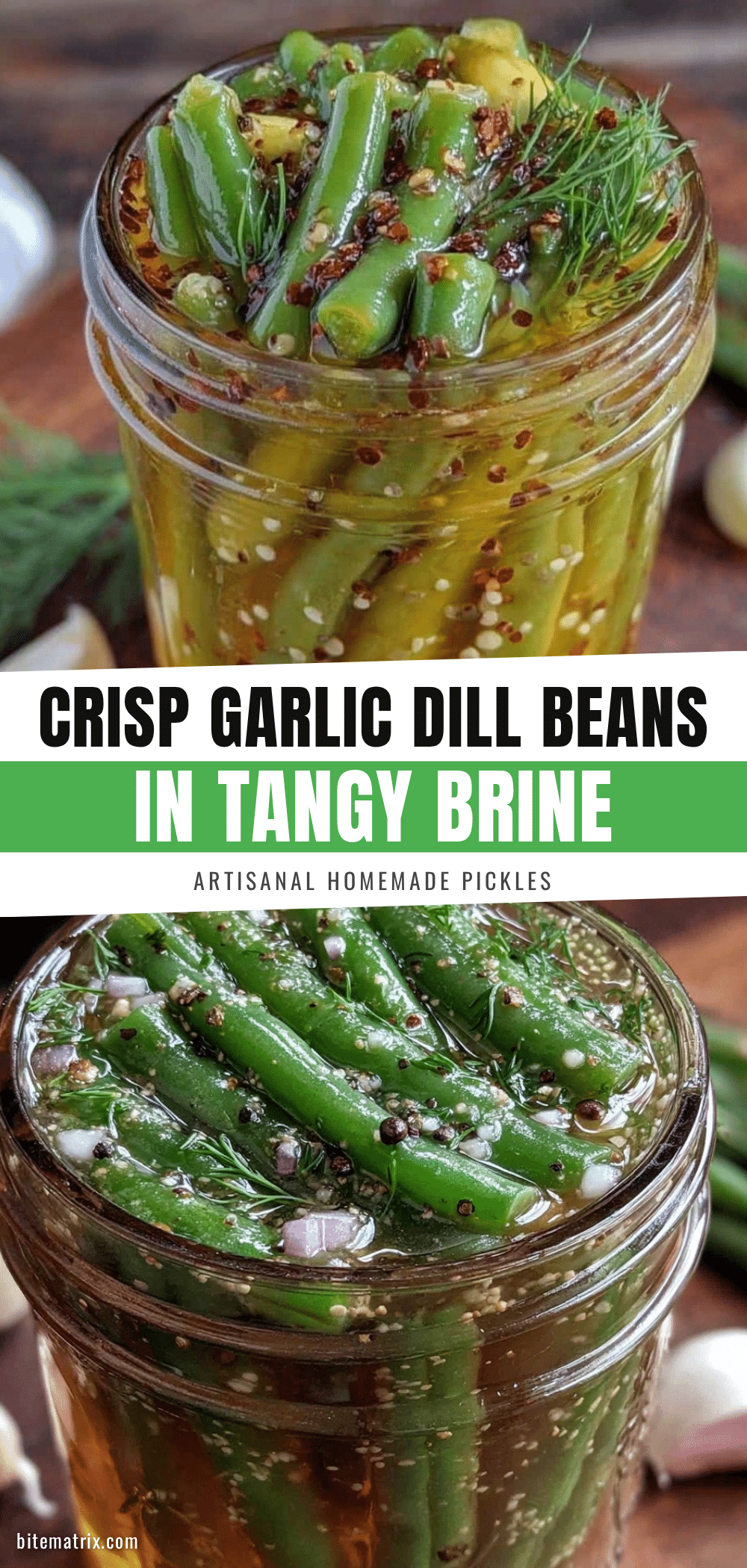 crisp garlic dill beans recipe