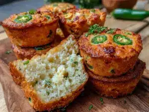 crispy jalapeño cheddar cornbread muffins - featured image