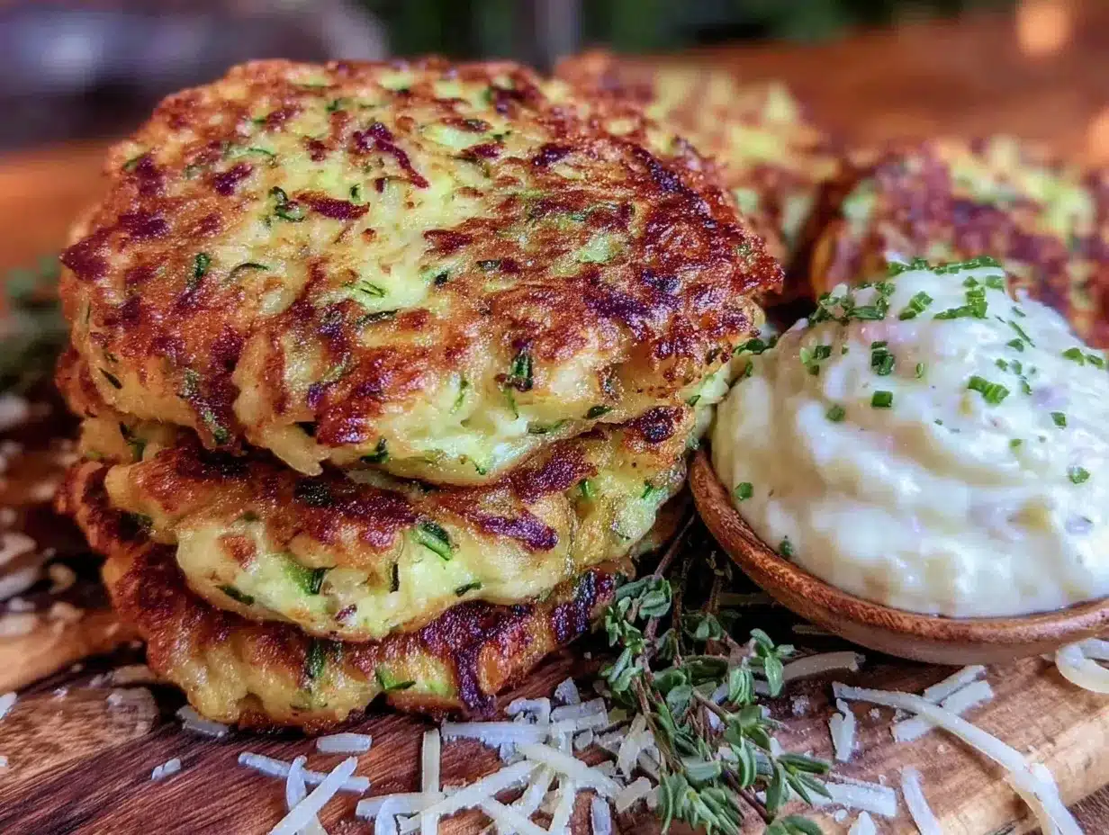 crispy parmesan zucchini fritters preparation steps