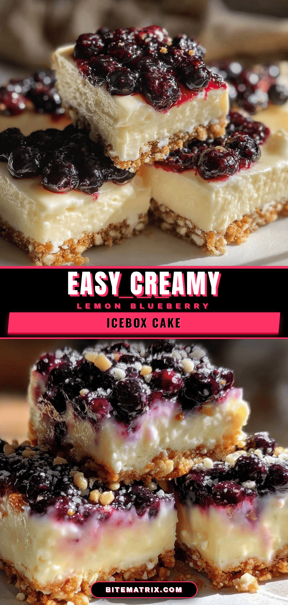 easy creamy lemon blueberry icebox cake recipe