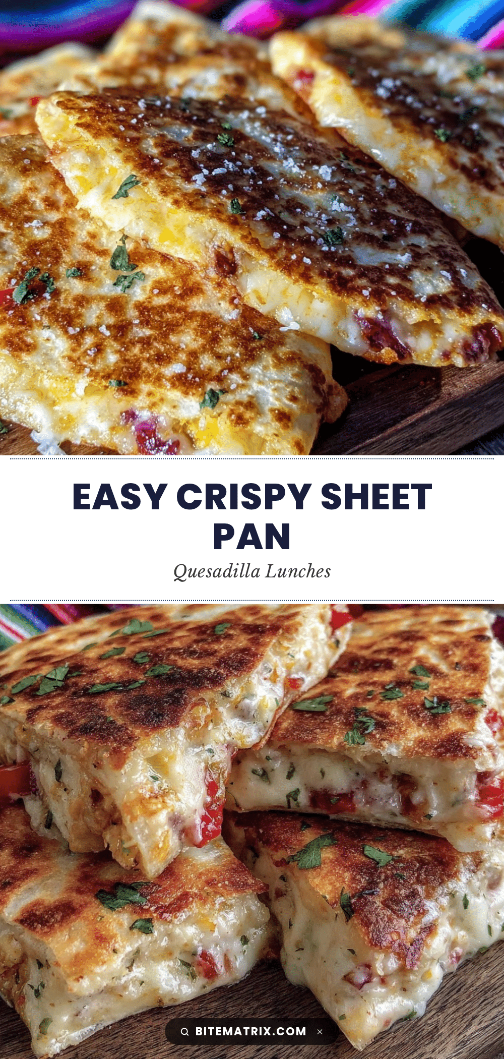 easy crispy sheet pan quesadilla lunches recipe