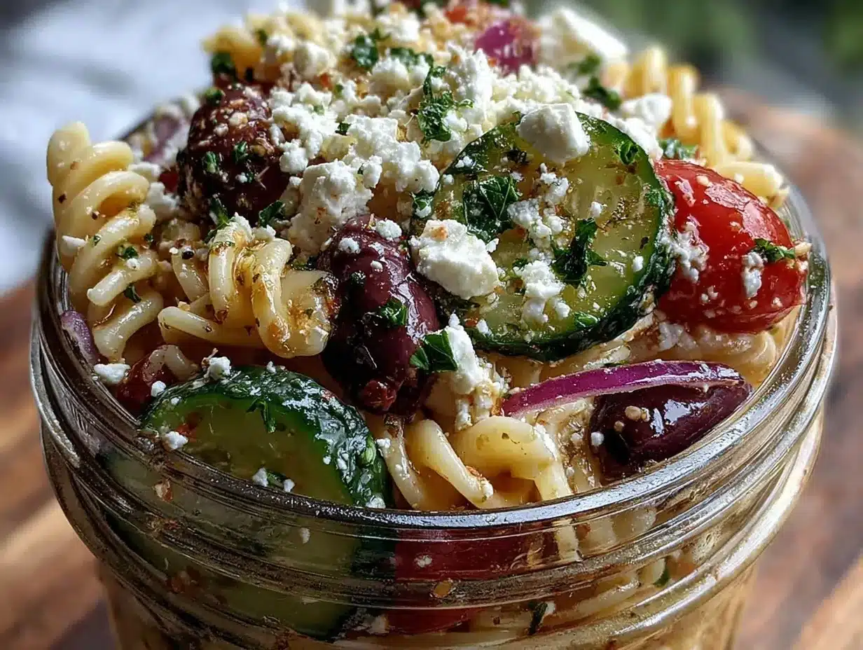 easy greek pasta salad preparation steps