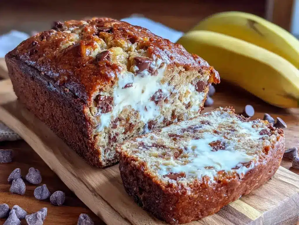 easy one-bowl chocolate chip banana bread - featured image