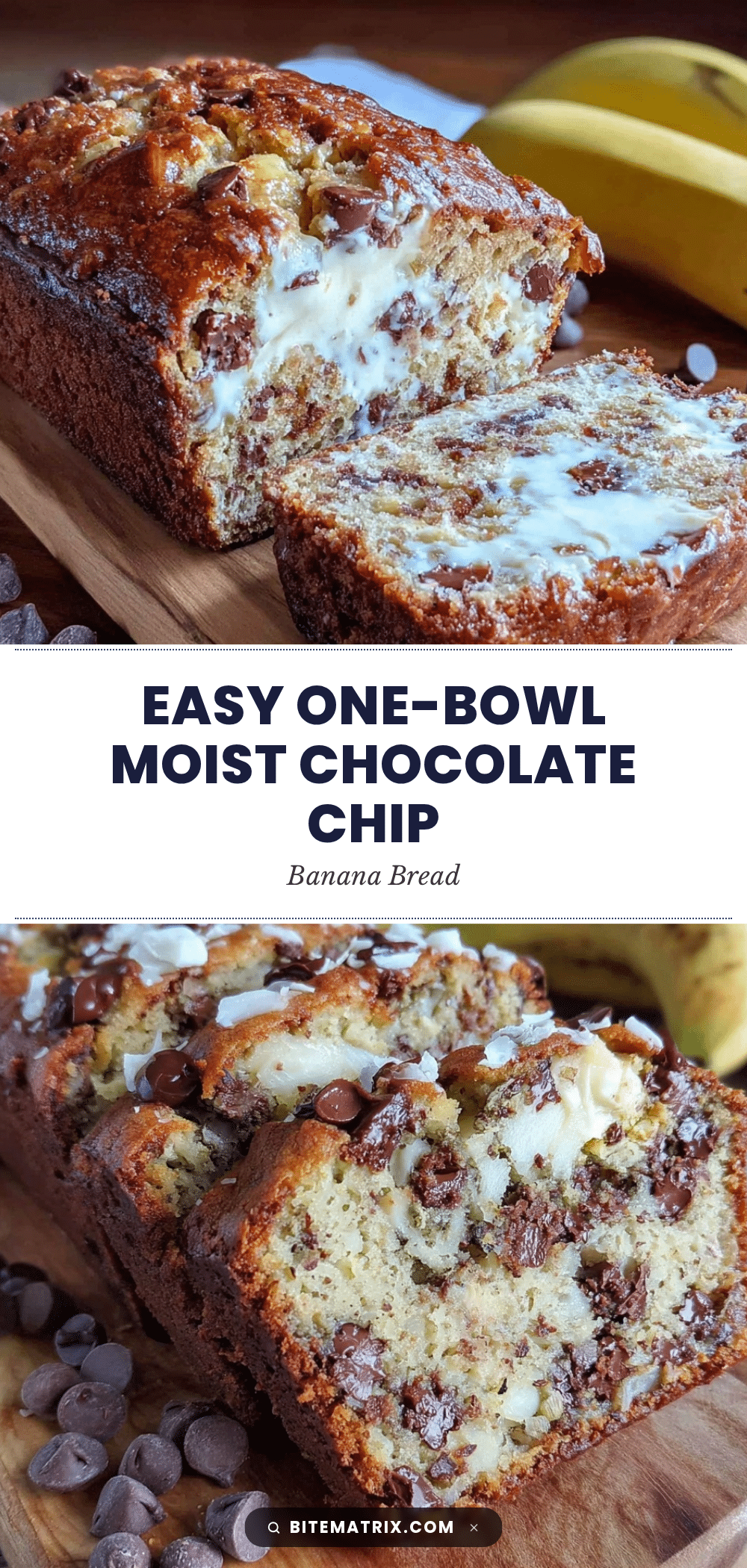 easy one-bowl chocolate chip banana bread recipe